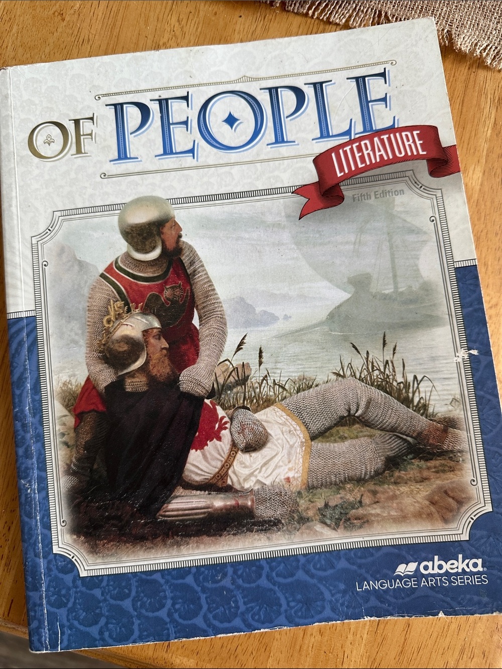 Abeka 'Of People' Literature Textbook - White and Blue Cover